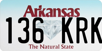 AR license plate 136KRK