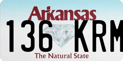 AR license plate 136KRM