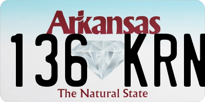 AR license plate 136KRN