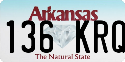 AR license plate 136KRQ