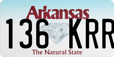AR license plate 136KRR