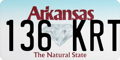 AR license plate 136KRT