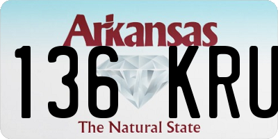 AR license plate 136KRU