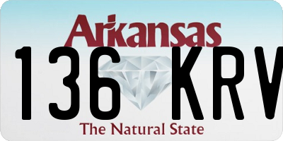 AR license plate 136KRV