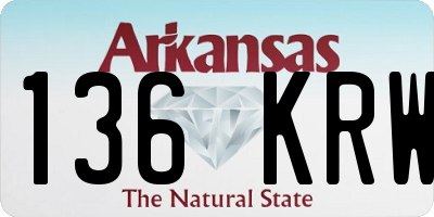 AR license plate 136KRW