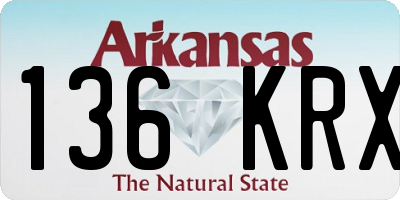 AR license plate 136KRX