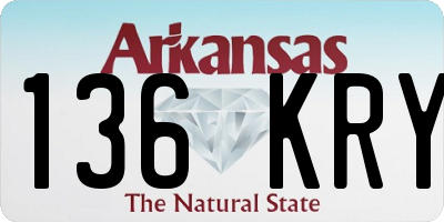 AR license plate 136KRY