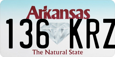 AR license plate 136KRZ