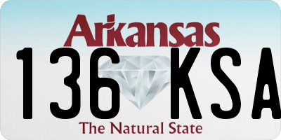 AR license plate 136KSA