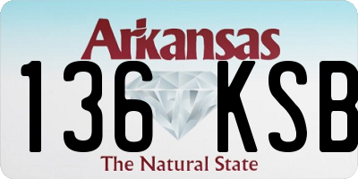 AR license plate 136KSB