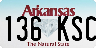 AR license plate 136KSC