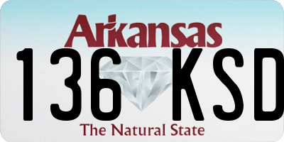 AR license plate 136KSD