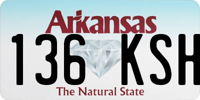 AR license plate 136KSH