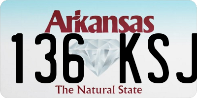 AR license plate 136KSJ