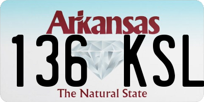 AR license plate 136KSL