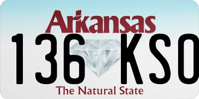 AR license plate 136KSO