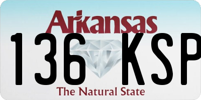 AR license plate 136KSP