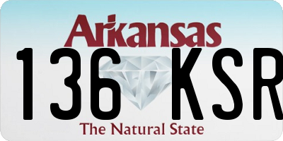 AR license plate 136KSR