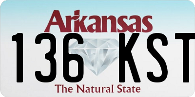 AR license plate 136KST