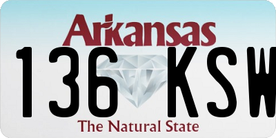 AR license plate 136KSW