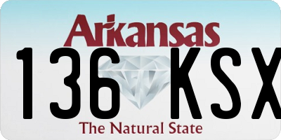 AR license plate 136KSX