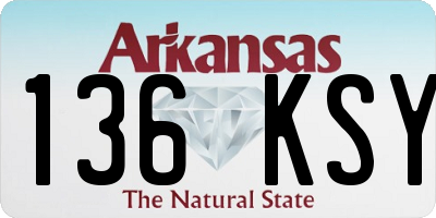 AR license plate 136KSY