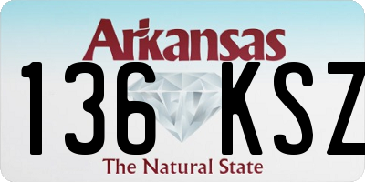 AR license plate 136KSZ