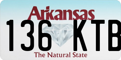 AR license plate 136KTB