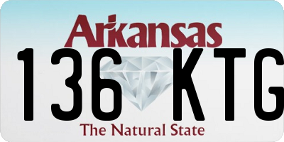 AR license plate 136KTG