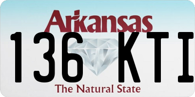 AR license plate 136KTI