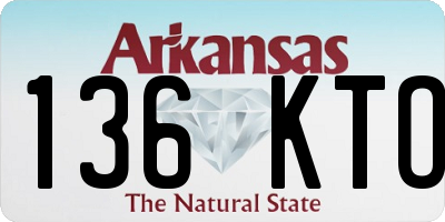 AR license plate 136KTO