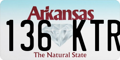 AR license plate 136KTR