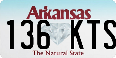 AR license plate 136KTS