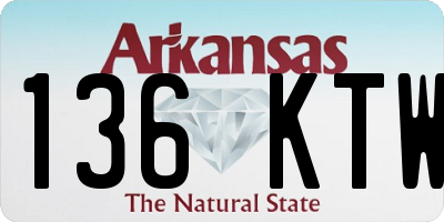 AR license plate 136KTW