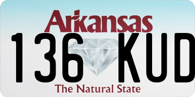 AR license plate 136KUD