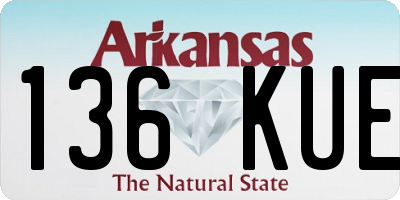 AR license plate 136KUE