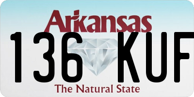 AR license plate 136KUF