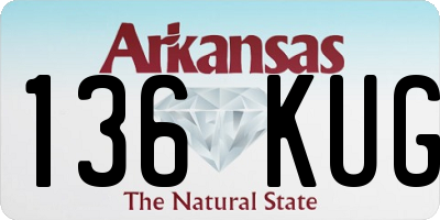 AR license plate 136KUG
