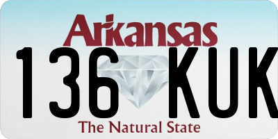 AR license plate 136KUK