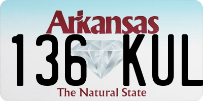 AR license plate 136KUL