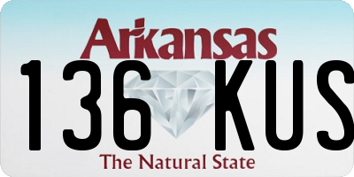 AR license plate 136KUS