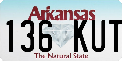 AR license plate 136KUT