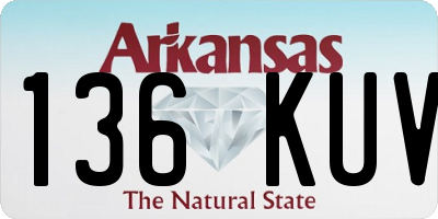 AR license plate 136KUV