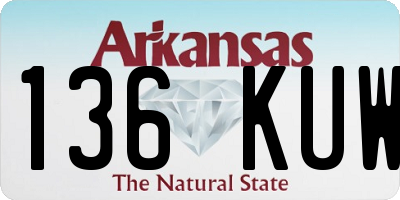 AR license plate 136KUW