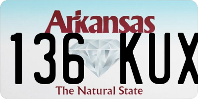 AR license plate 136KUX