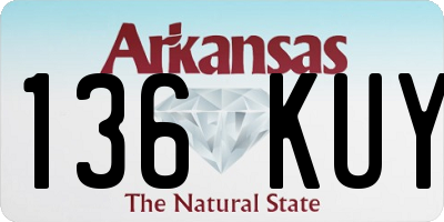 AR license plate 136KUY