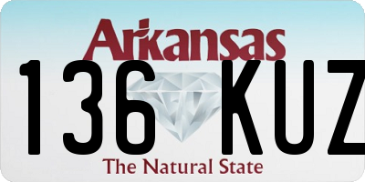AR license plate 136KUZ