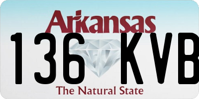 AR license plate 136KVB