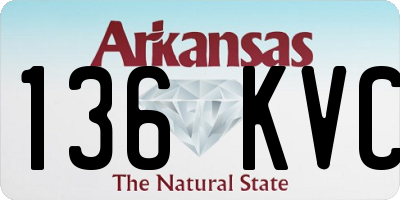 AR license plate 136KVC