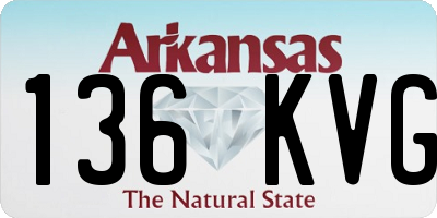 AR license plate 136KVG